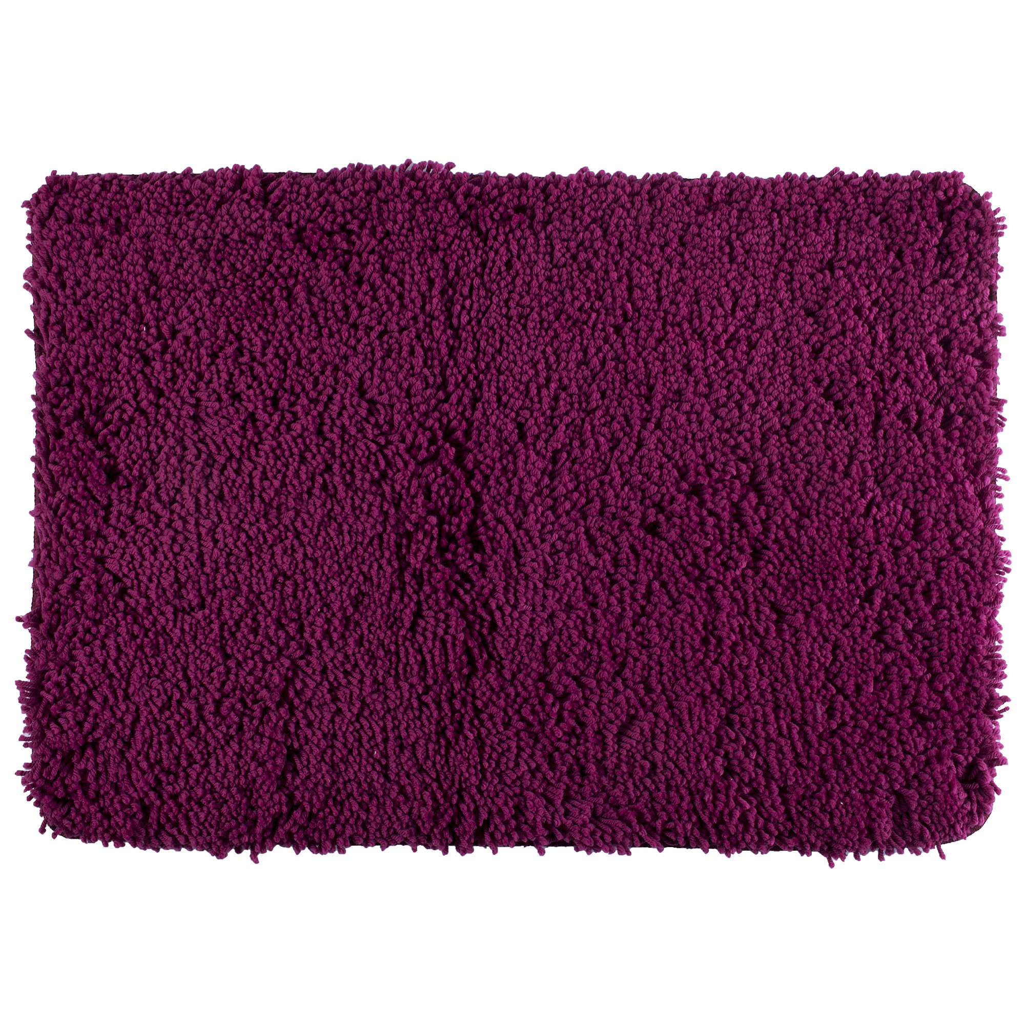 Изображение товара Коврик для ванной комнаты «Shaggy» 70х100 см цвет бордовый