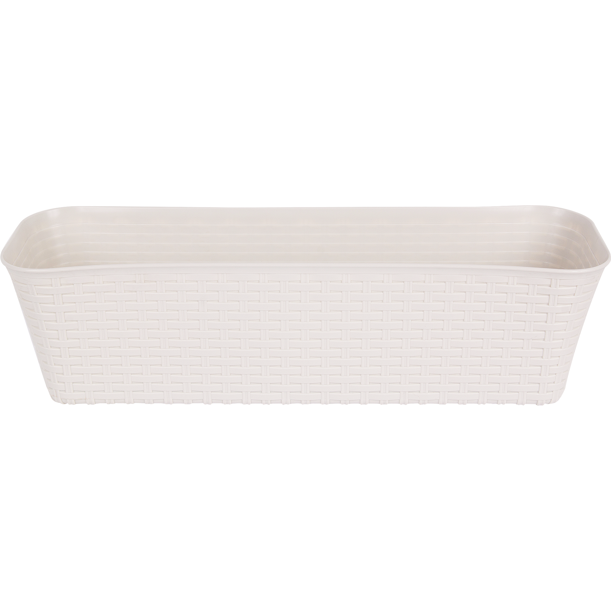 Ящик балконный Idea Ротанг 57.5x18x16 см v16.5 л пластик белый
