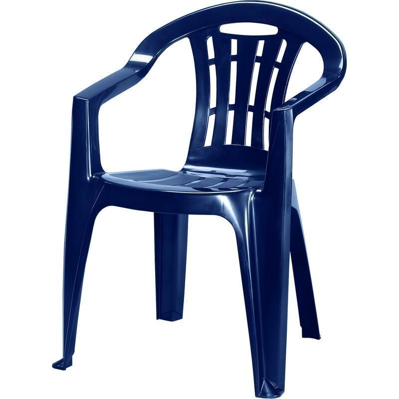 Изображение товара Кресло садовое Майорка синее 560x790x580 мм пластиковое долговечное