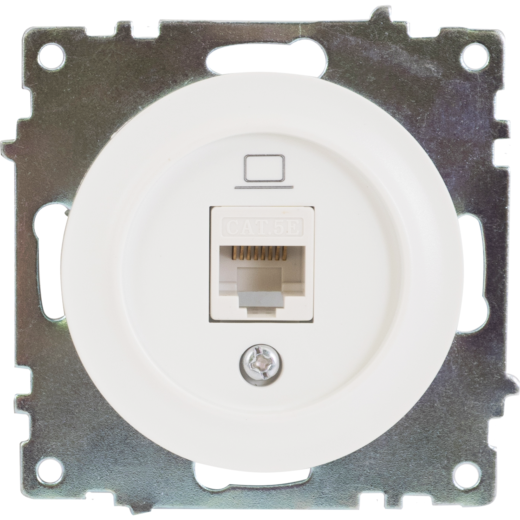 Изображение товара Розетка компьютерная встраиваемая Onekey Florence RJ45 UTP cat 5 цвет белый