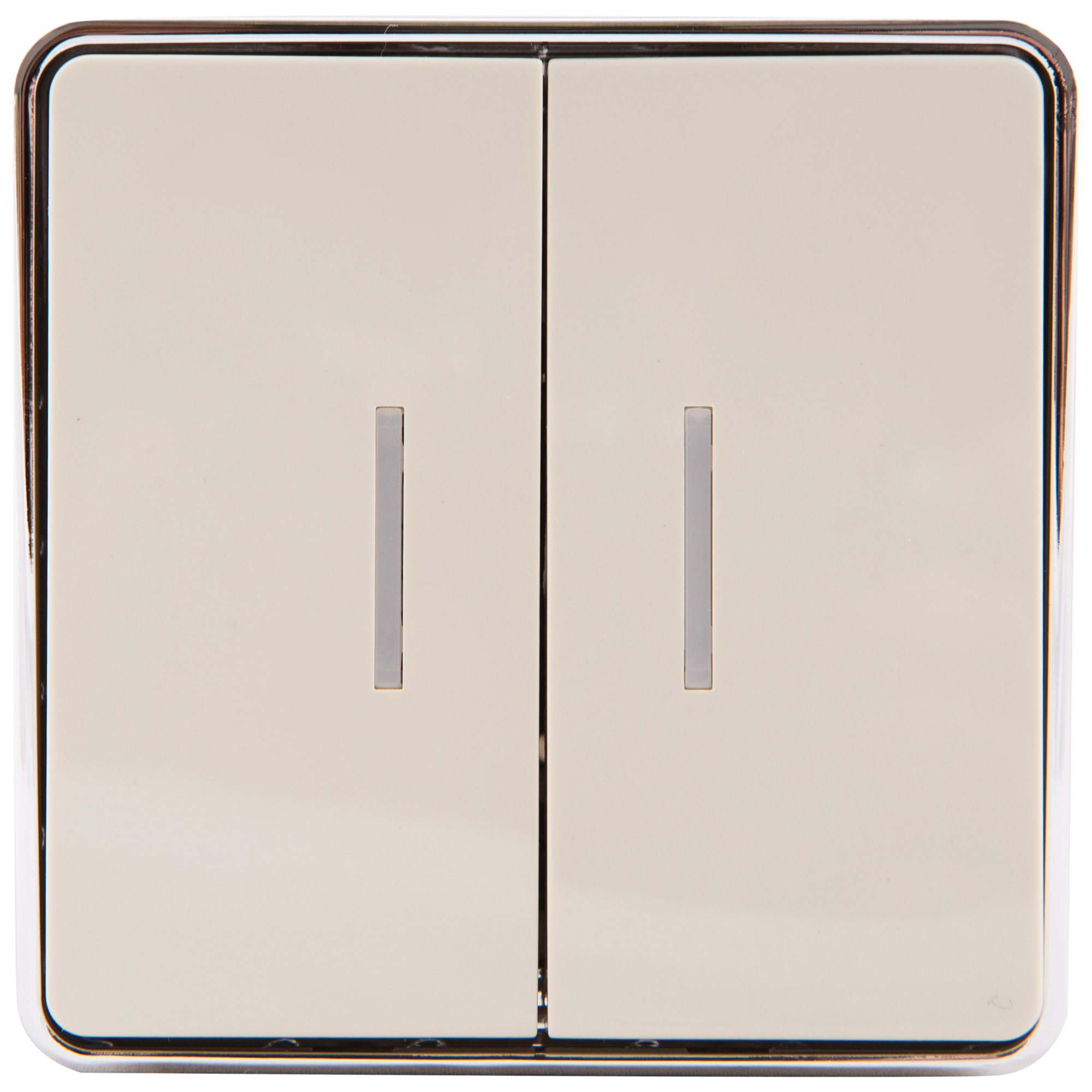 Изображение товара Выключатель накладной Werkel Gallant 2 клавиши с подсветкой слоновая кость