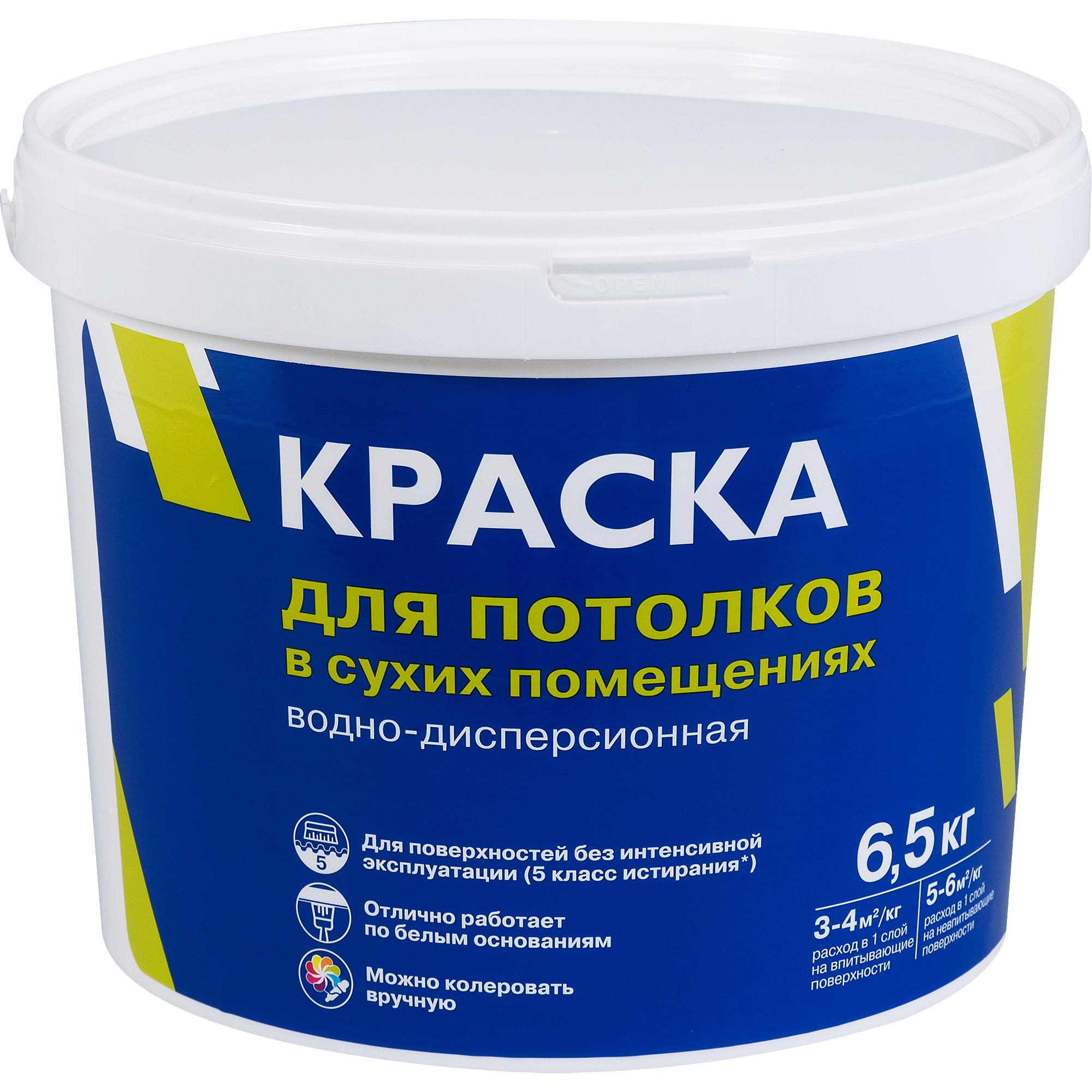 Изображение товара Краска для потолков Empils матовая супербелая 6.5 кг
