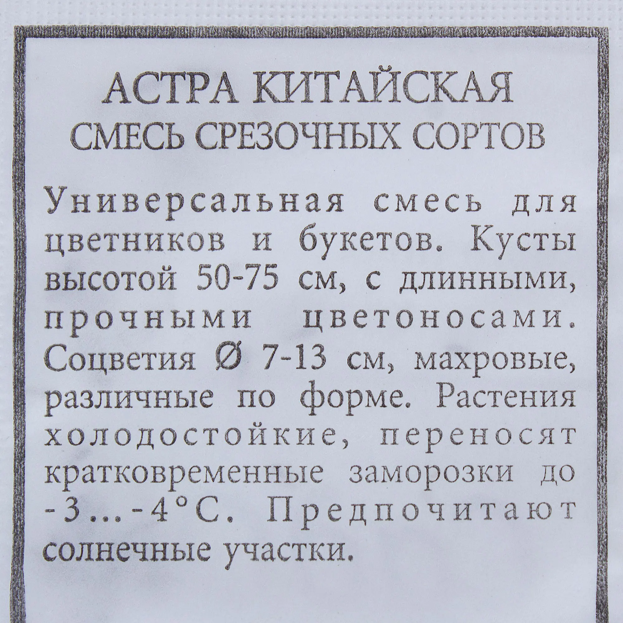 Астра «Смесь срезочных сортов» БП - 2