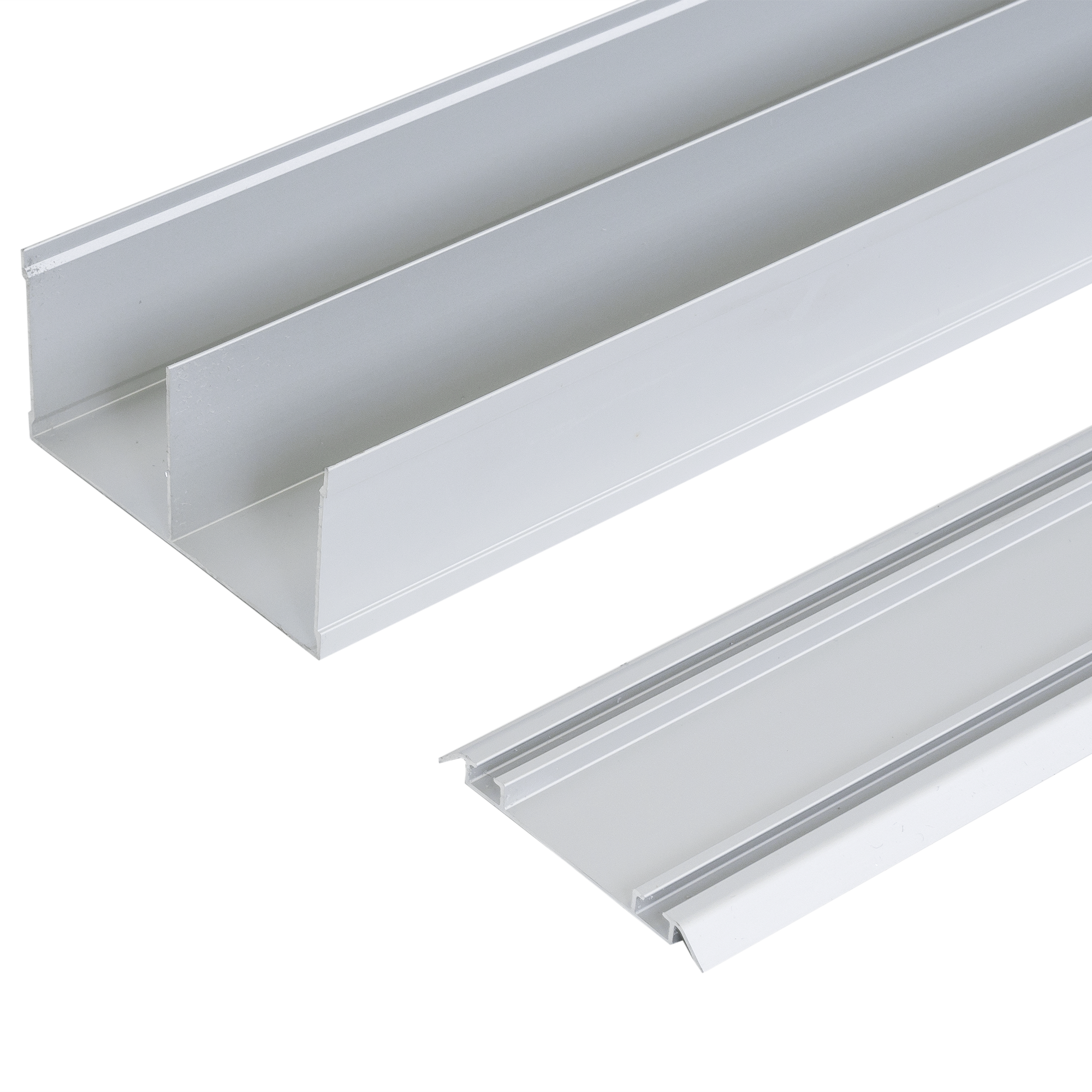 Изображение товара Комплект направляющих Spaceo для раздвижных дверей 266,2 см серебристый алюминий Россия