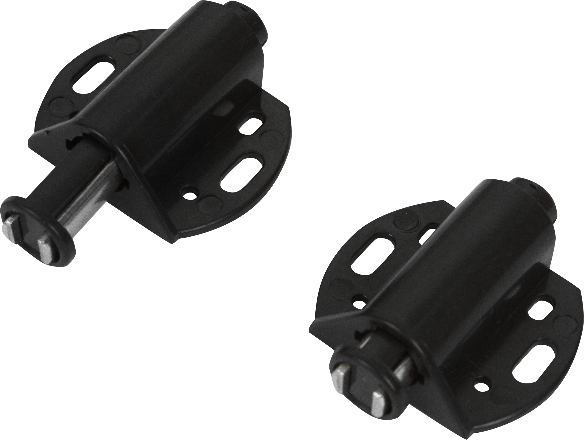 Держатель магнитный MH01 41.8x46.5 мм ПВХ для одного стеклянного фасада цвет чёрный 2 шт.