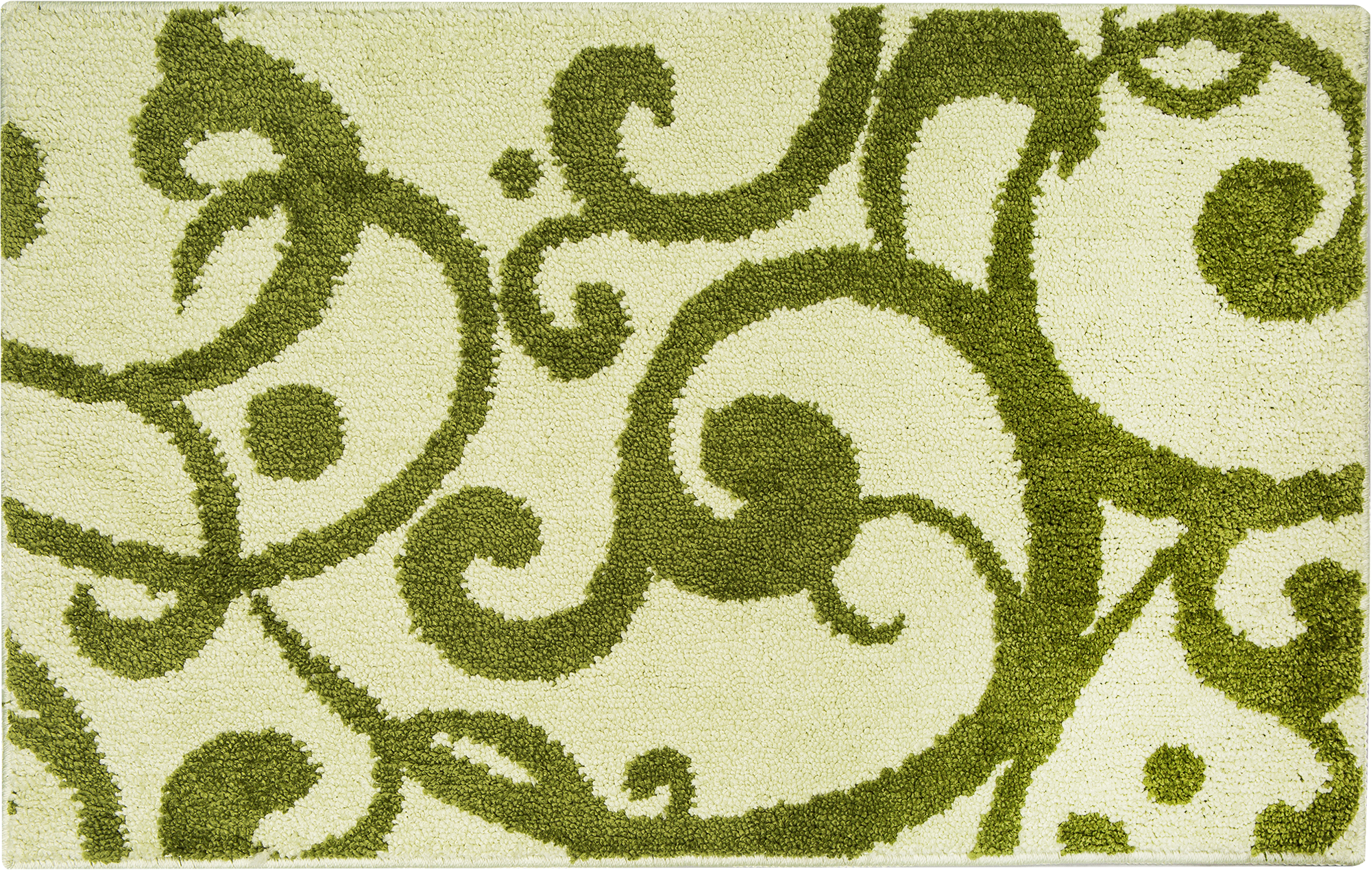 Изображение товара Коврик для ванной комнаты «Узоры» 50х80 см цвет зелёный