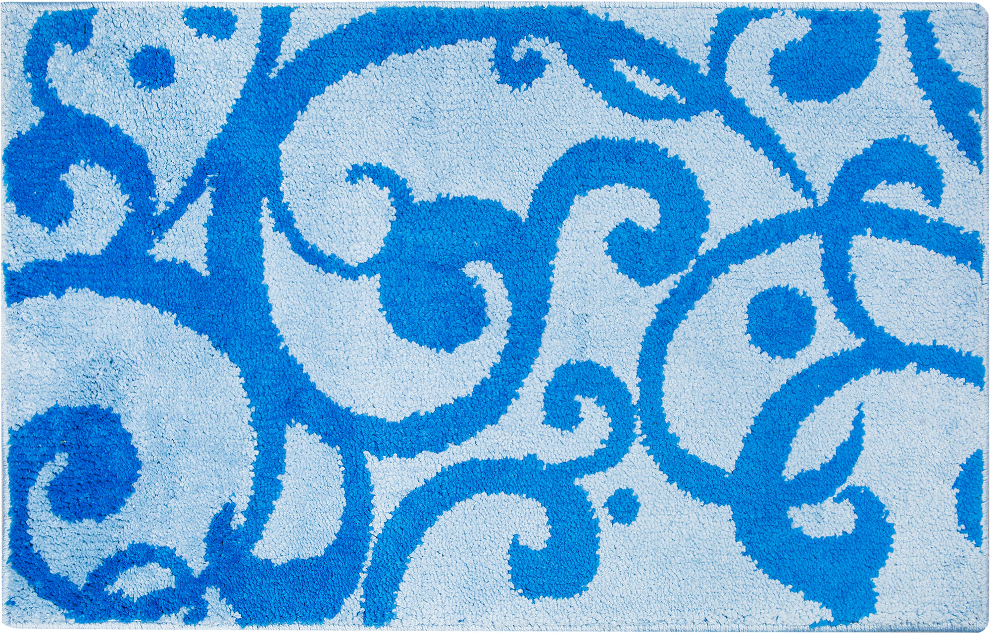 Изображение товара Коврик для ванной комнаты «Узоры» 50х80 см цвет голубой