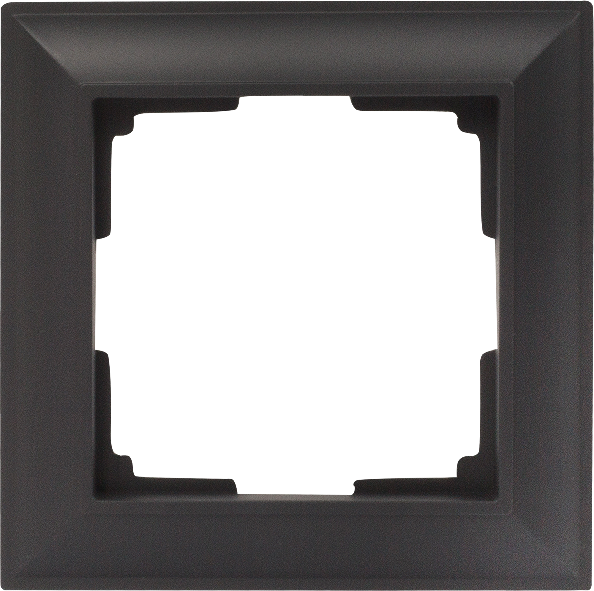 Изображение товара Рамка для розеток и выключателей Werkel Fiore 1 пост цвет чёрный матовый