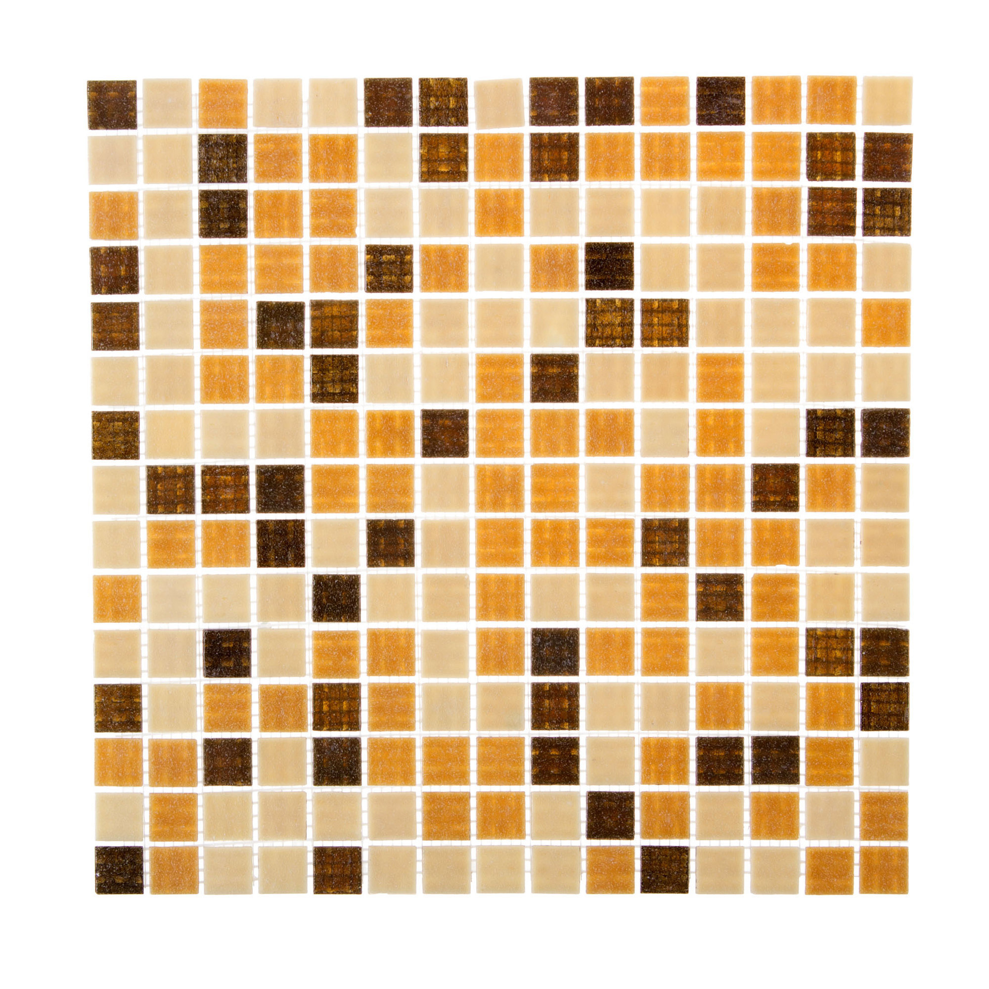 Изображение товара Стеклянная бежевая мозаика 32.7х32.7 см для отделки стен