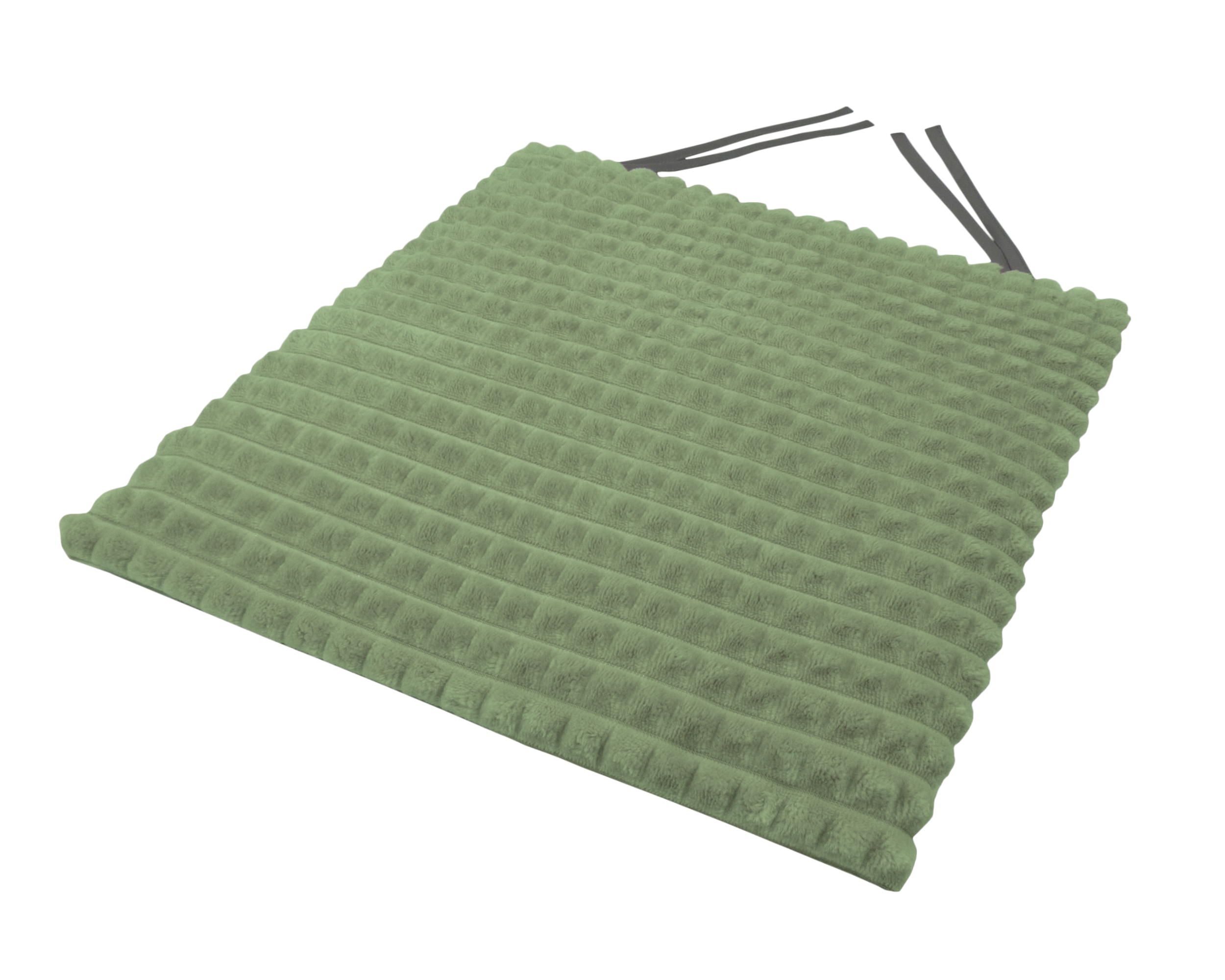 Галета для стула Плюш 40x40 см оливковая - 1