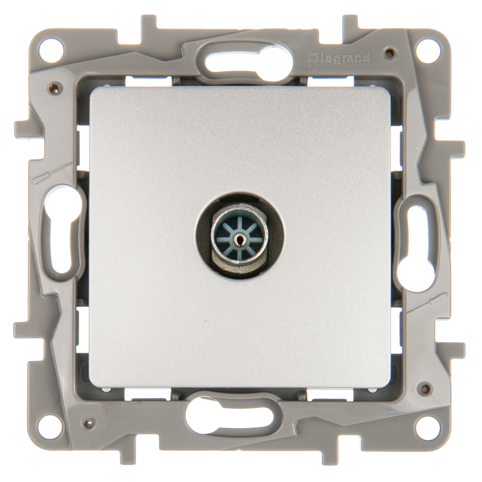 Изображение товара Розетка телевизионная Legrand Etika оконечная алюминий для шлейфового подключения