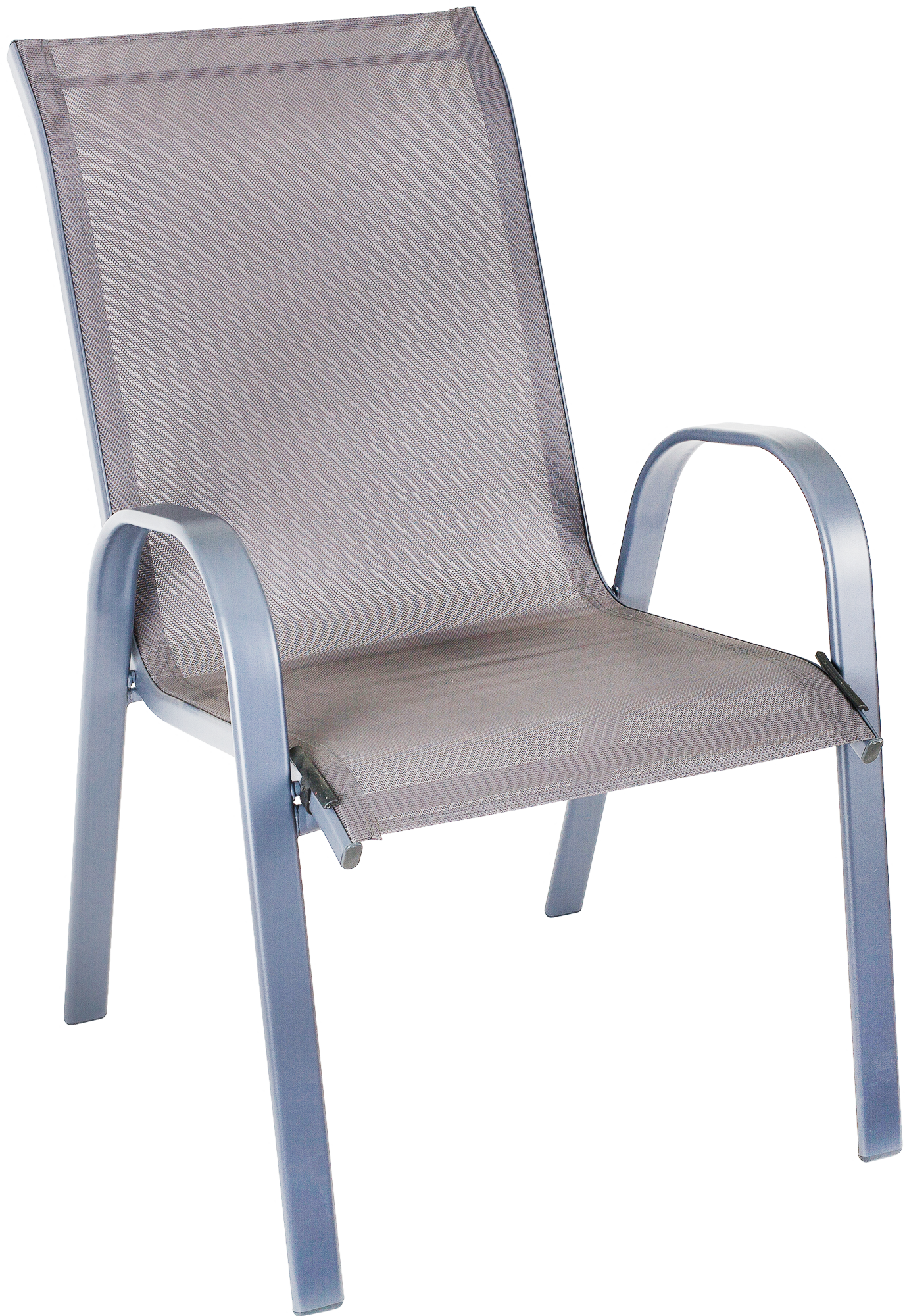 Изображение товара Садовый стул с металлическим каркасом и текстильной обивкой, 90 см