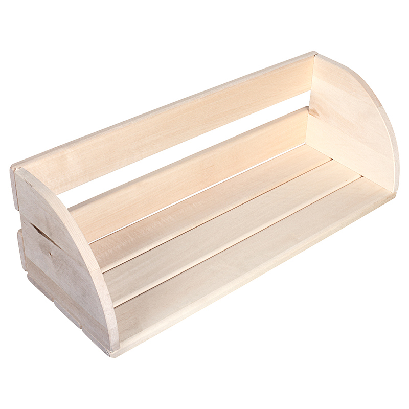 Изображение товара Полка для ванной 600x200 мм из липы для хранения банных принадлежностей