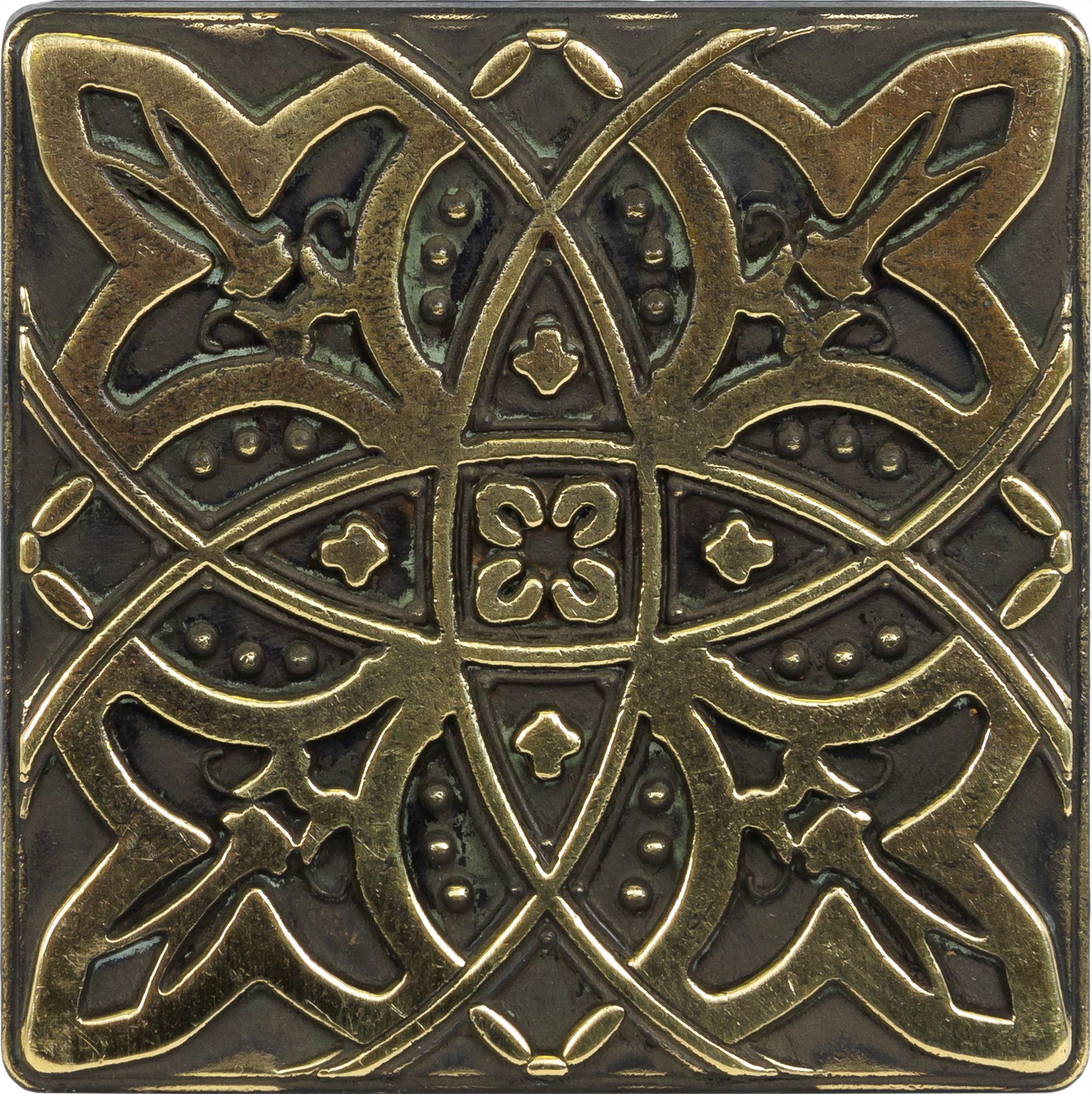 Изображение товара Декоративная металлическая вставка Zodiac 5x5 см для напольных покрытий Россия