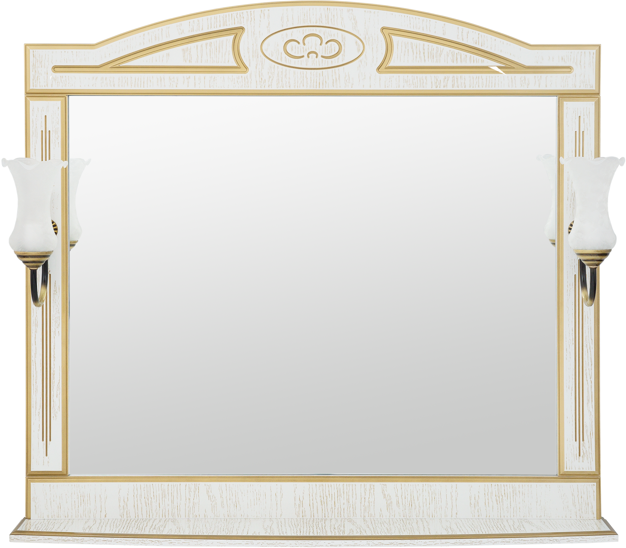 Изображение товара Зеркало «Луиза» 105 см цвет белое золото