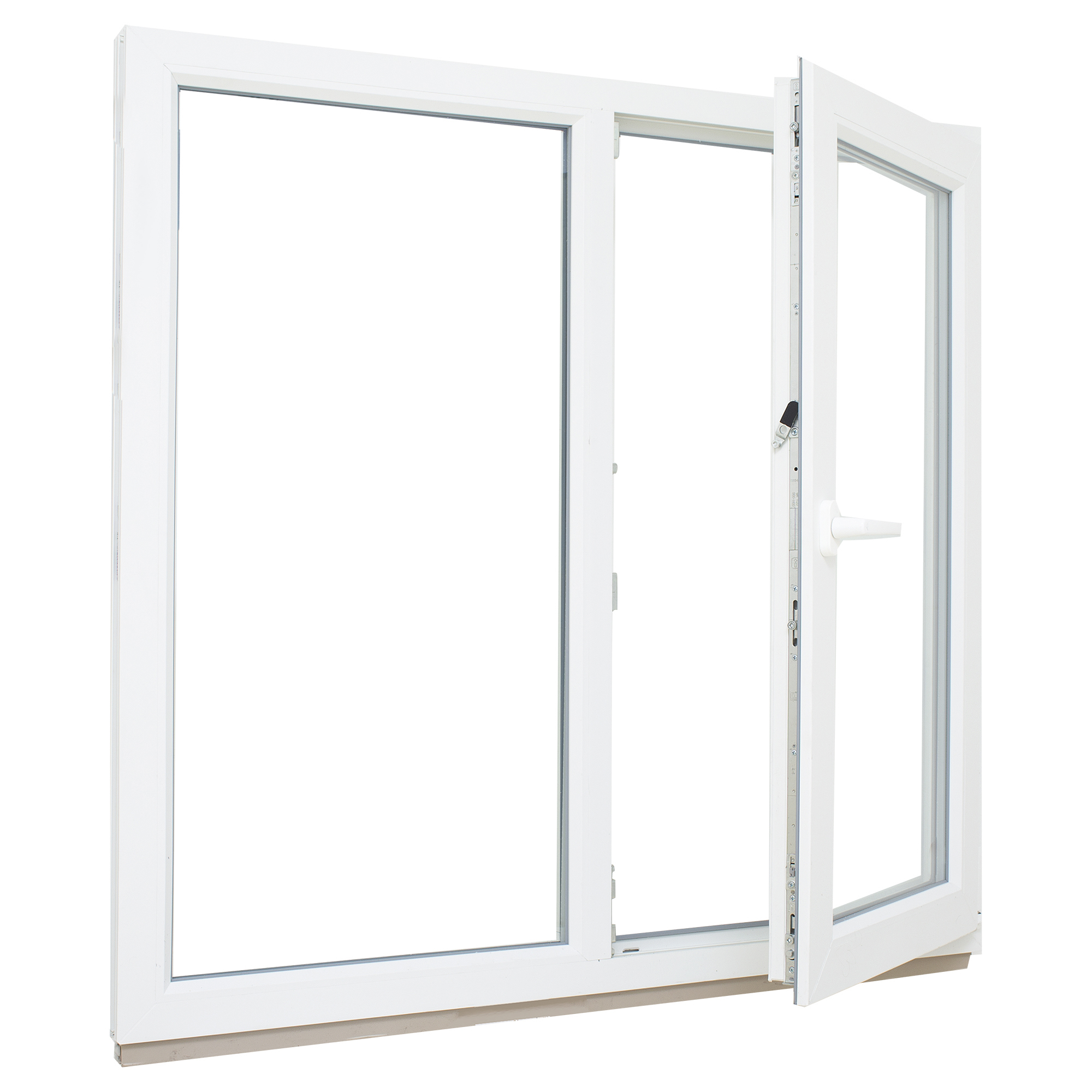 Изображение товара Окно ПВХ двустворчатое 144х116 см глухое/поворотное правое