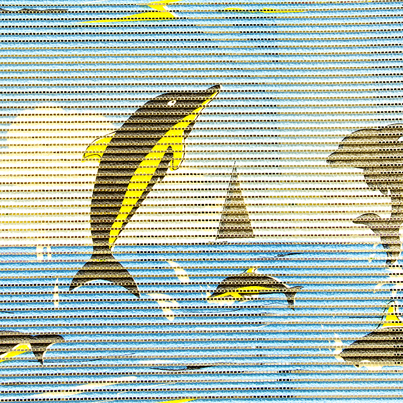 Изображение товара Ковровая дорожка из ПВХ V-Line 65 см синий для ванной и коридора