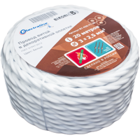 Изображение товара Ретро провод Electraline 3x2.5 20 м ГОСТ цвет белый