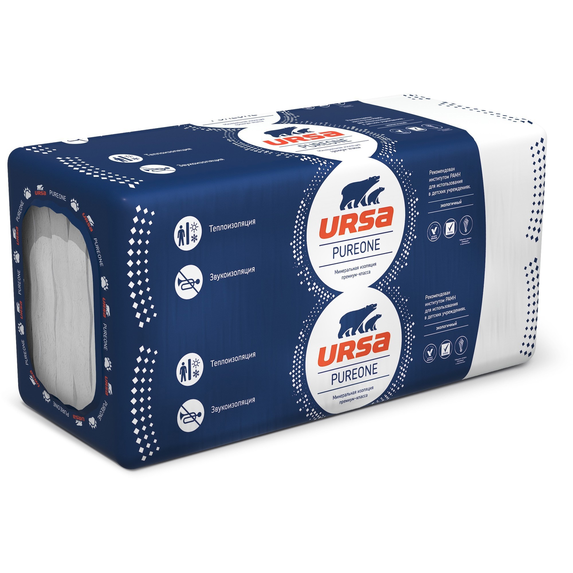 Изображение товара Тепло-звукоизоляция URSA Pure One 34 PN 50 мм для надежного утепления Изображение товара Тепло-звукоизоляция URSA Pure One 34 PN 50 мм для надежного утепления