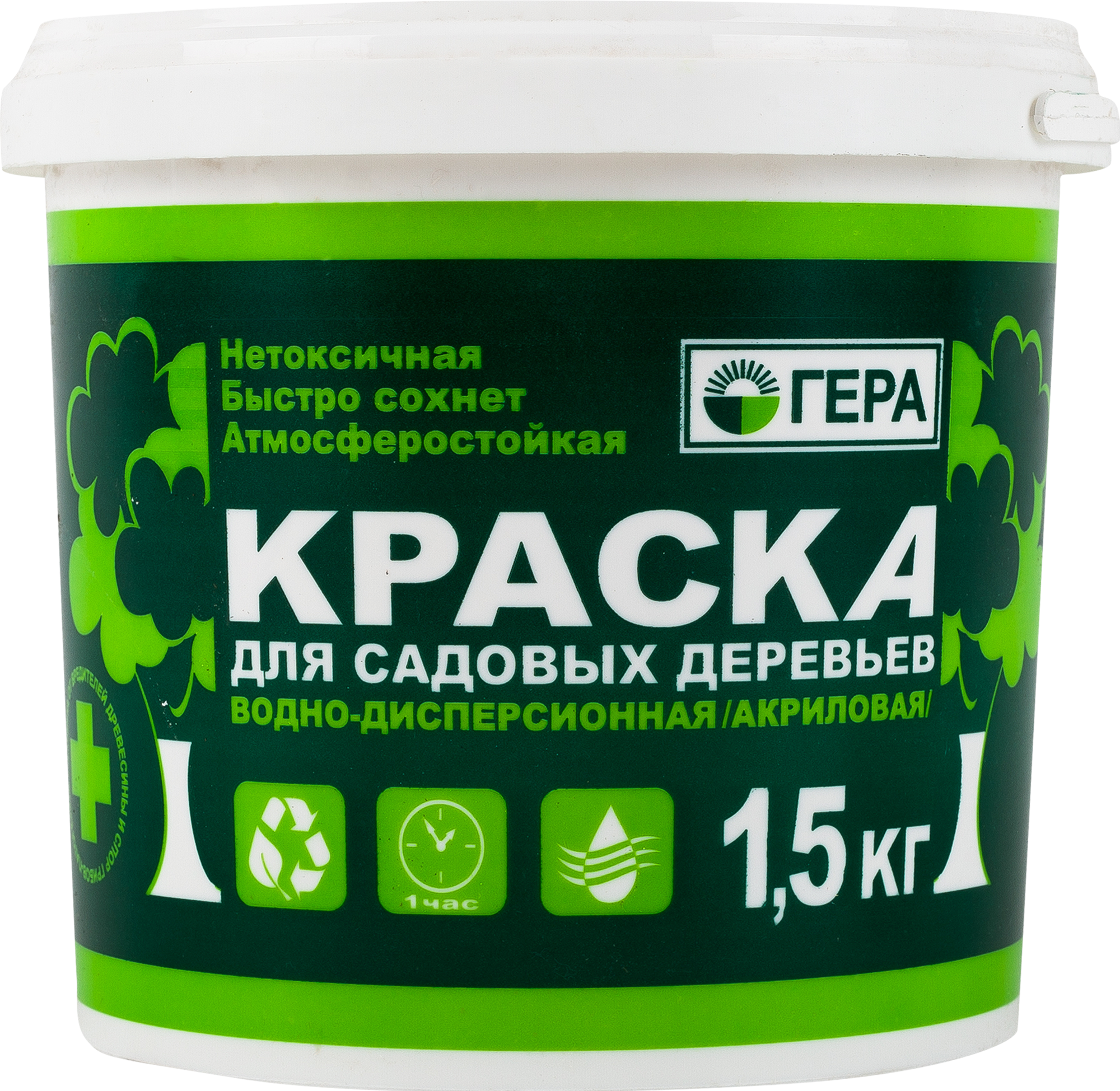 Изображение товара Краска садовая для деревьев 1.5 кг от российской компании Изображение товара Краска садовая для деревьев 1.5 кг от российской компании