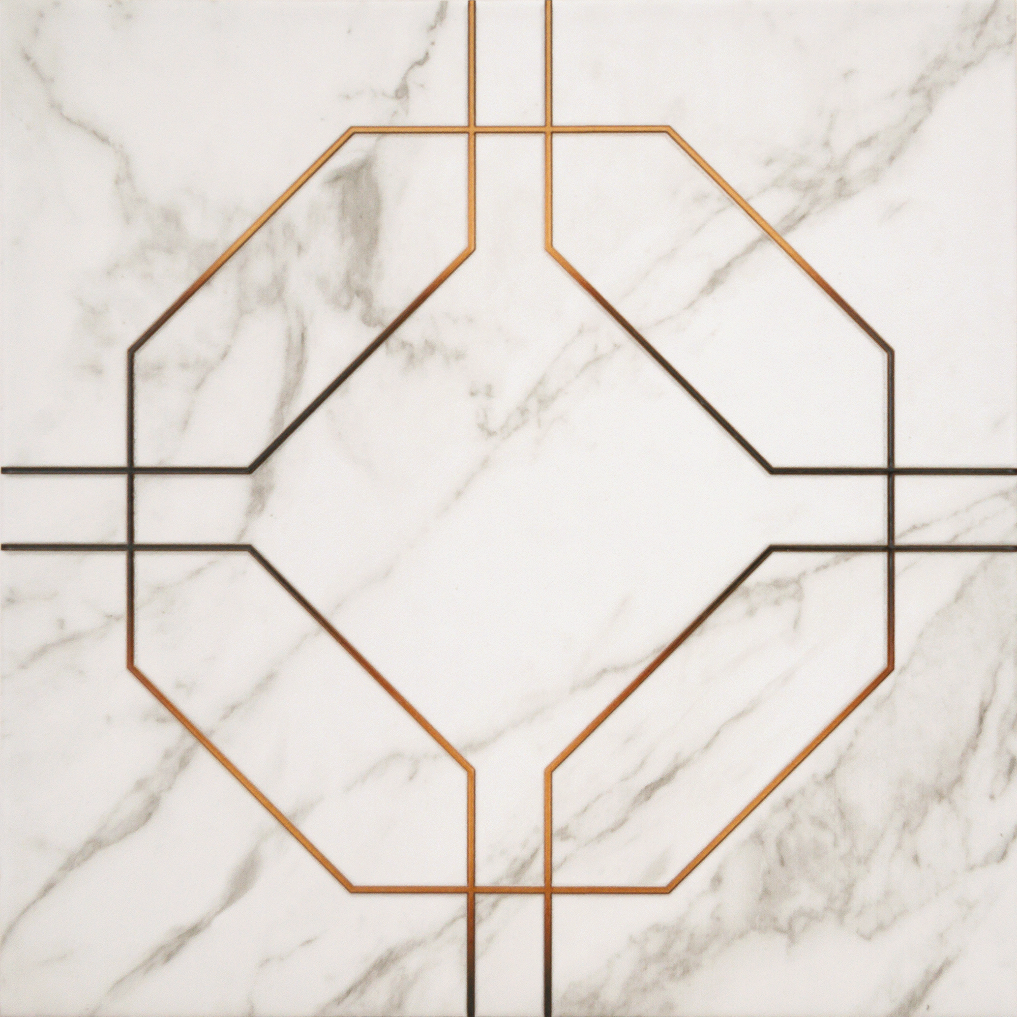 Изображение товара Вставка напольная Marble 42х42 см цвет белый