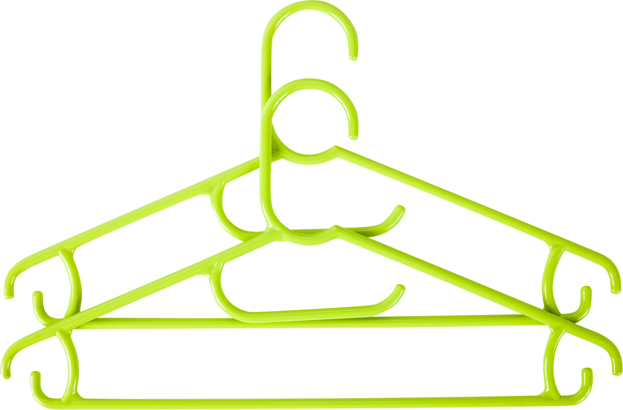 Изображение товара Комплект детских плечиков из пластика 31,5 см зеленый 2 шт