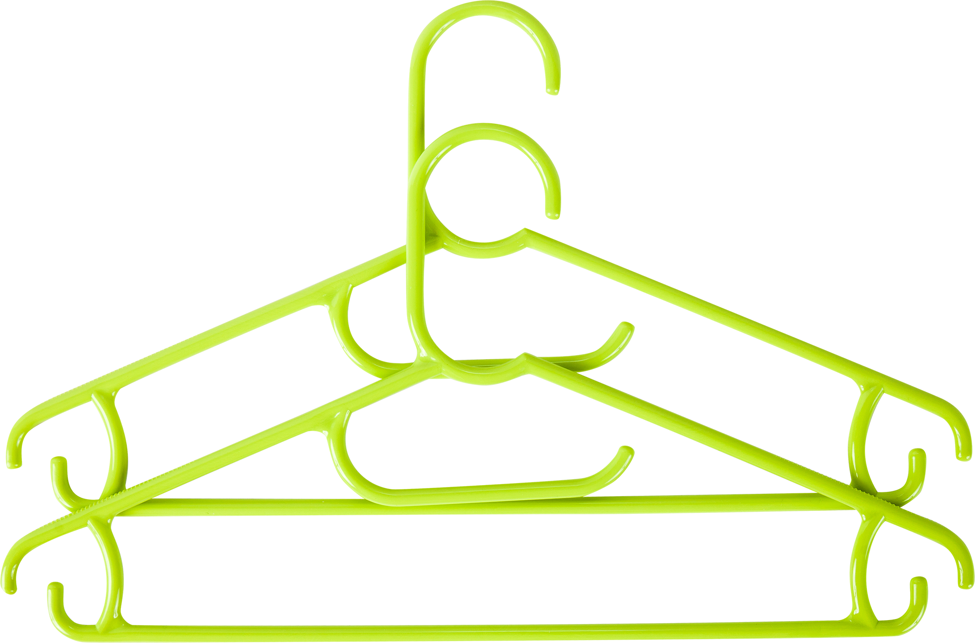 Комплект вешалок детских 31.5 см пластик цвет зеленый 2 шт