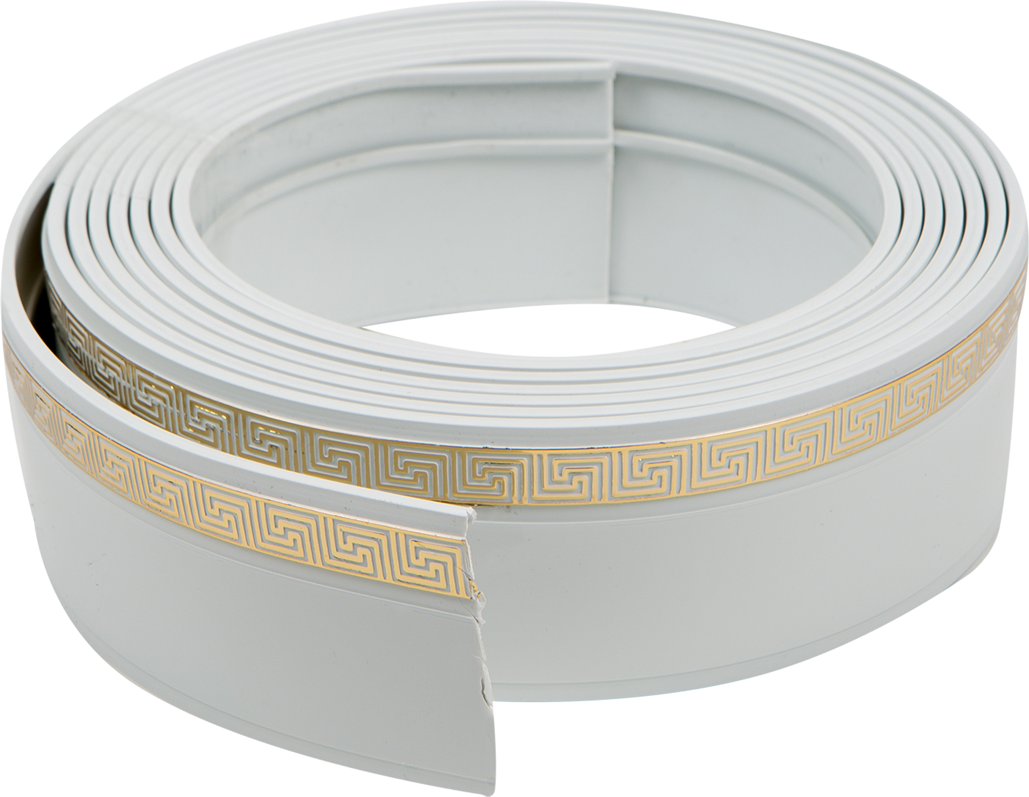 Бленда 5.5x350 см пластик цвет белый золото