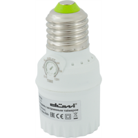 Изображение товара Фотореле-патрон E27 100 Вт с таймером IP20 для автоматического включения освещения