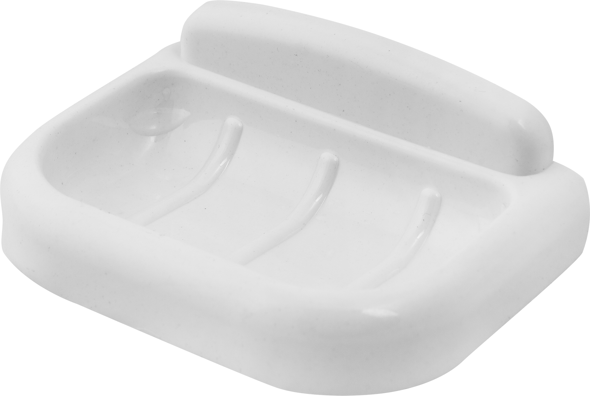 Изображение товара Мыльница подвесная Prime белая из пластика для ванной комнаты