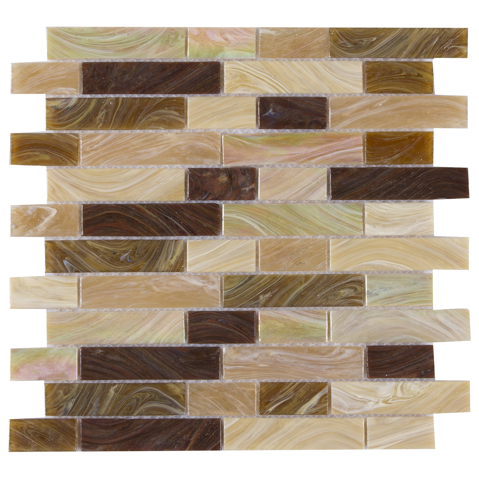 Изображение товара Стеклянная мозаика Artens 29.8х29.8 см коричневый глянец