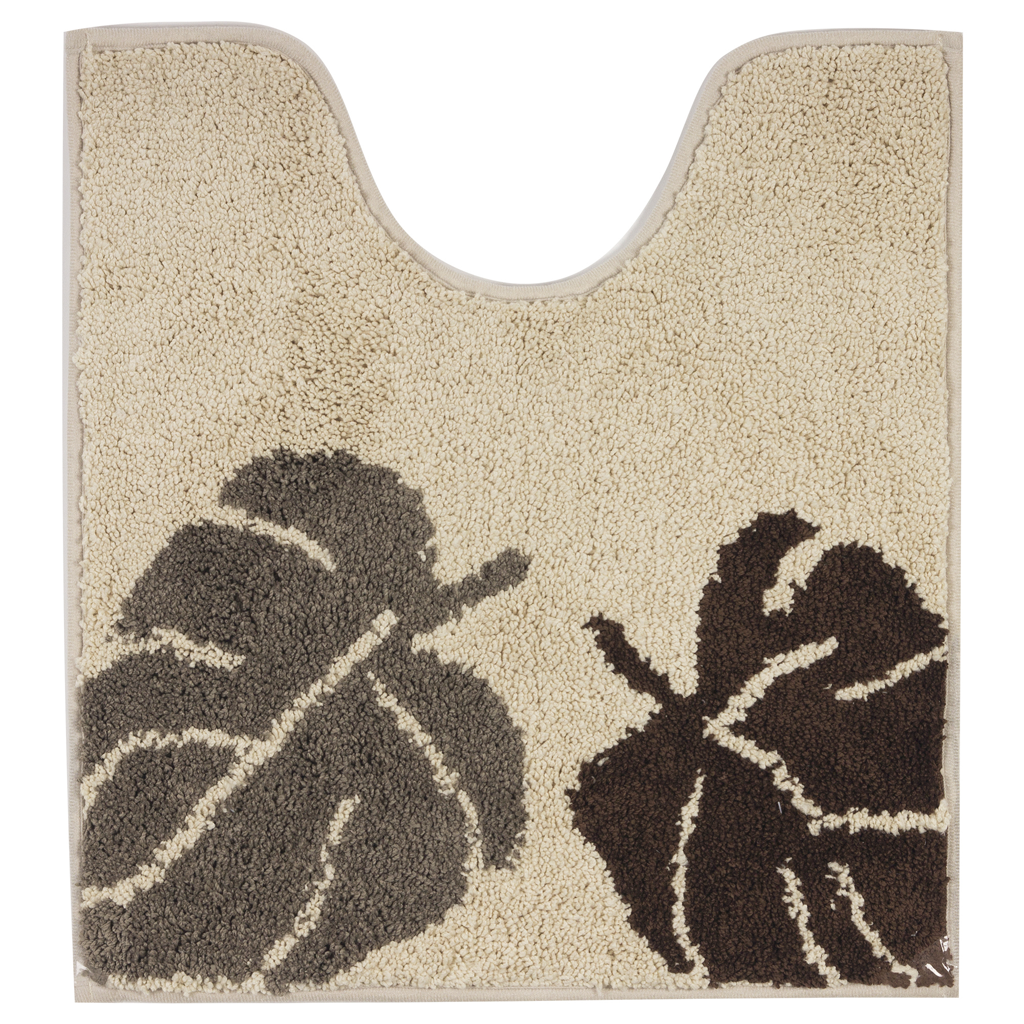 Изображение товара Коврик для туалета Welle Monstera, 50х55 см, микрофибра, цвет бежевый