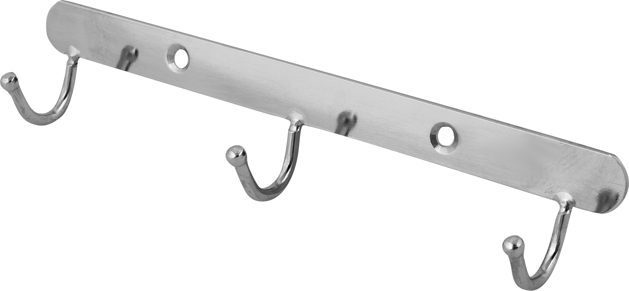 Изображение товара Планка 3 крючка Аквадекор 20 см хром без сверления на присоске