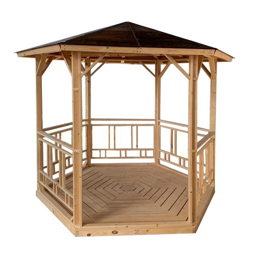 Изображение товара Беседка Стандартная 2.7x2.3 м из дерева с поликарбонатной крышей