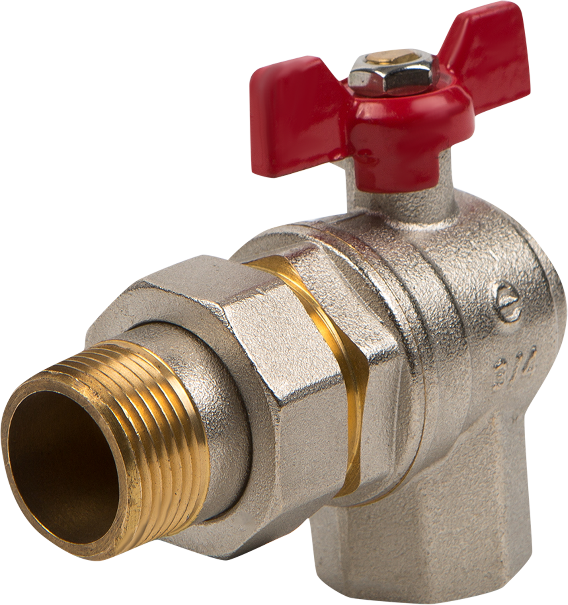 Изображение товара Кран шаровой Equation со сгоном угловой 3/4" никелированная латунь