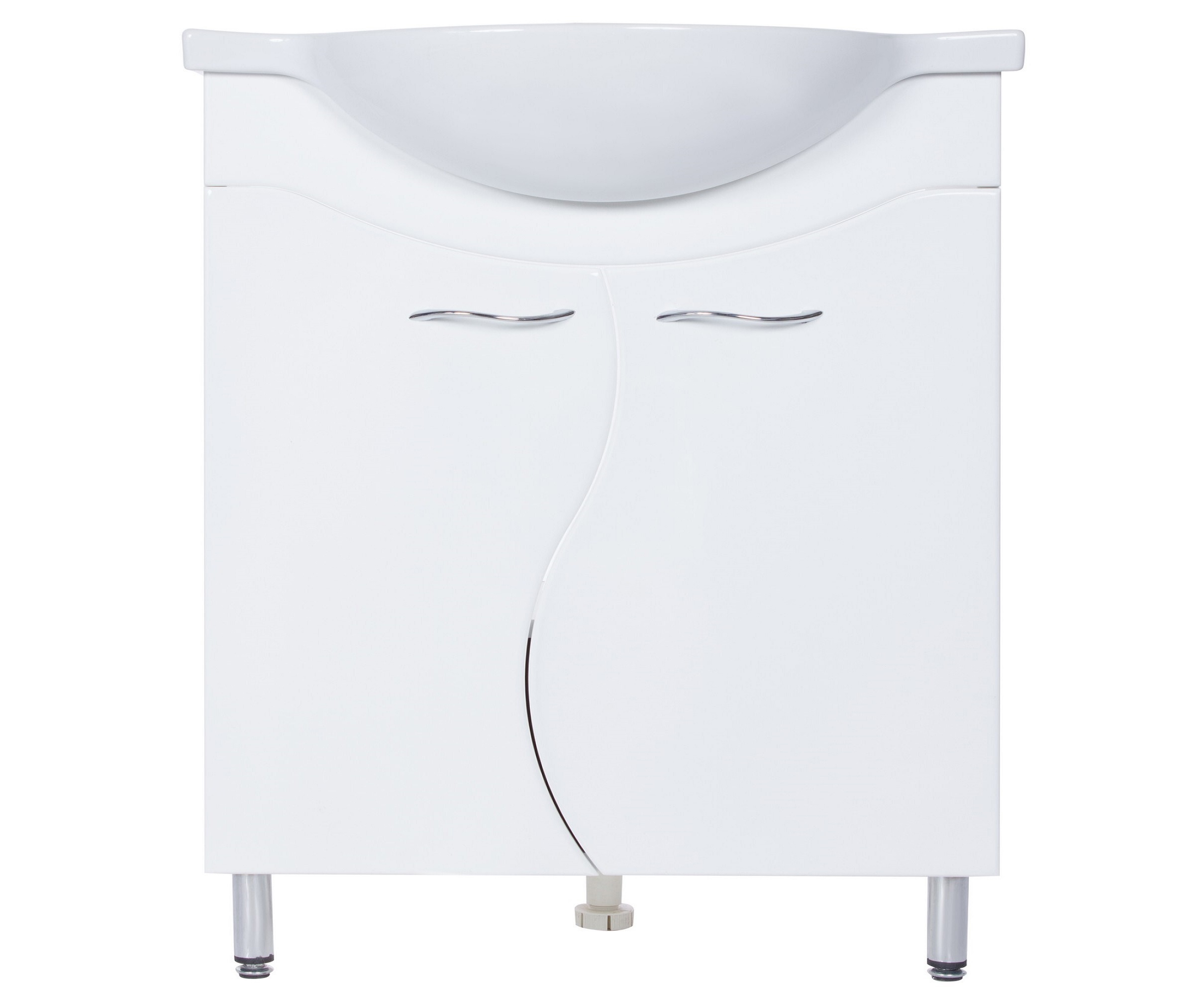 Изображение товара Тумба под раковину напольная «Волна» 70 см цвет белый