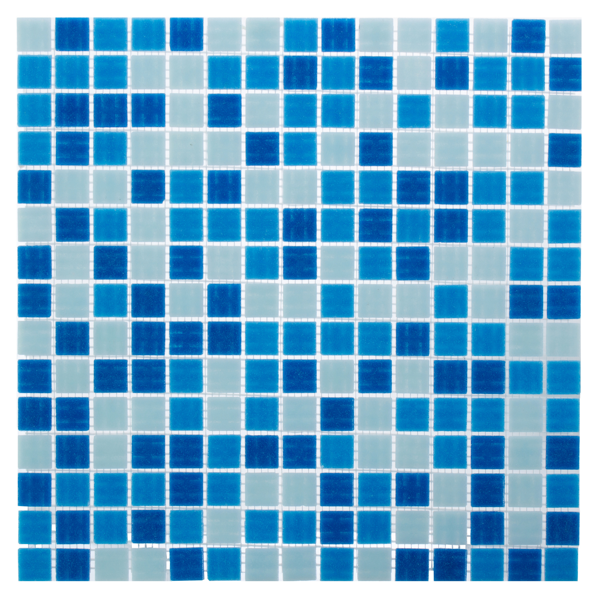 Изображение товара Мозаика из стекломассы голубая 32.7х32.7 см для стен и пола