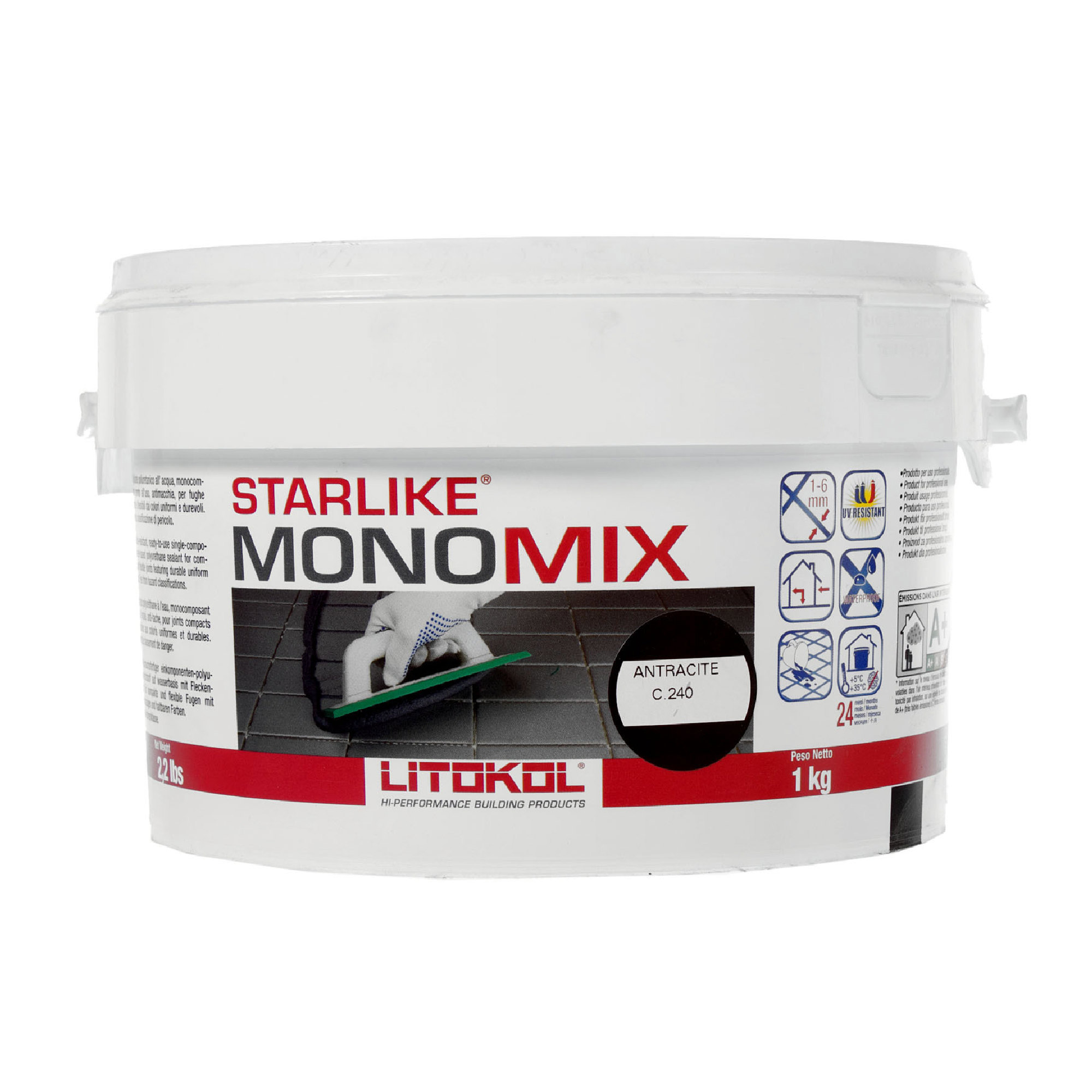 Изображение товара Затирка цементная Starlike Monomix C240 1 кг цвет чёрный