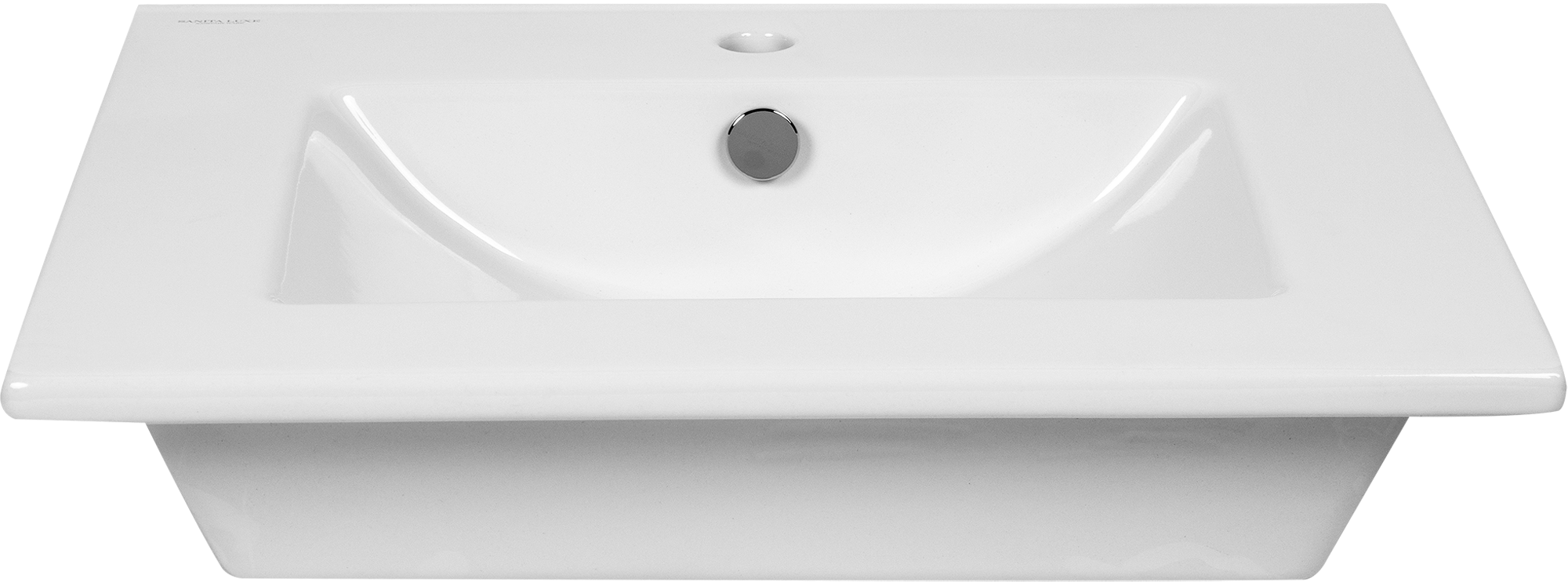 Изображение товара Раковина Sanita Luxe Квадро 60 с переливом и отверстием для смесителя