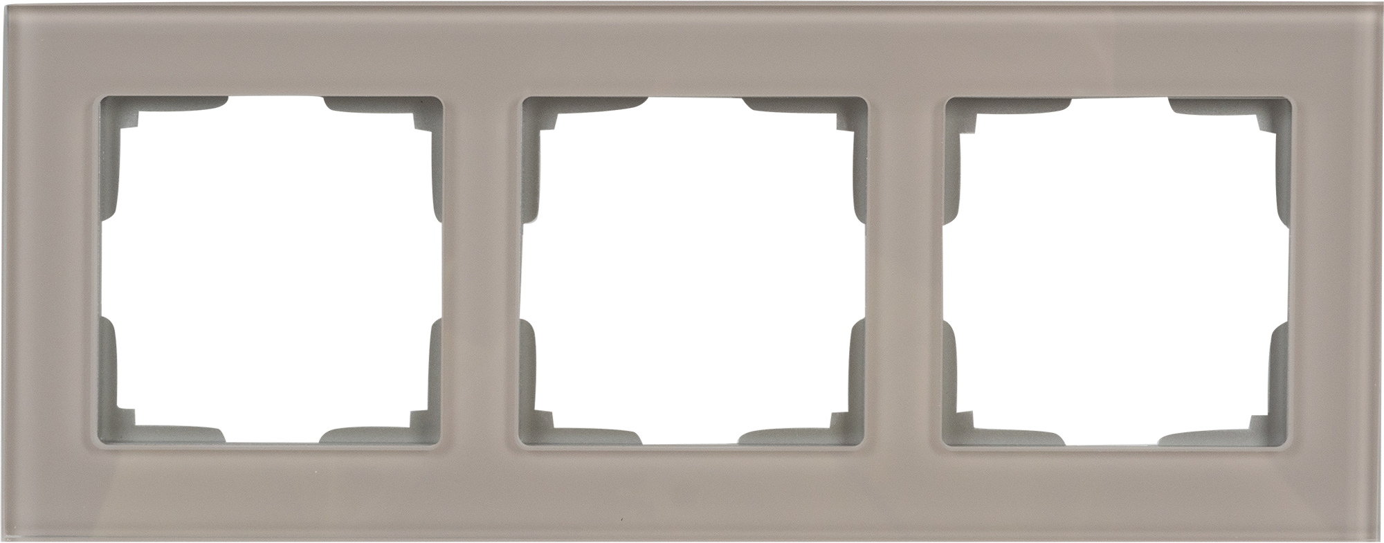 Изображение товара WERKEL Favorit 3 поста рамка для розеток и выключателей дымчатый стекло