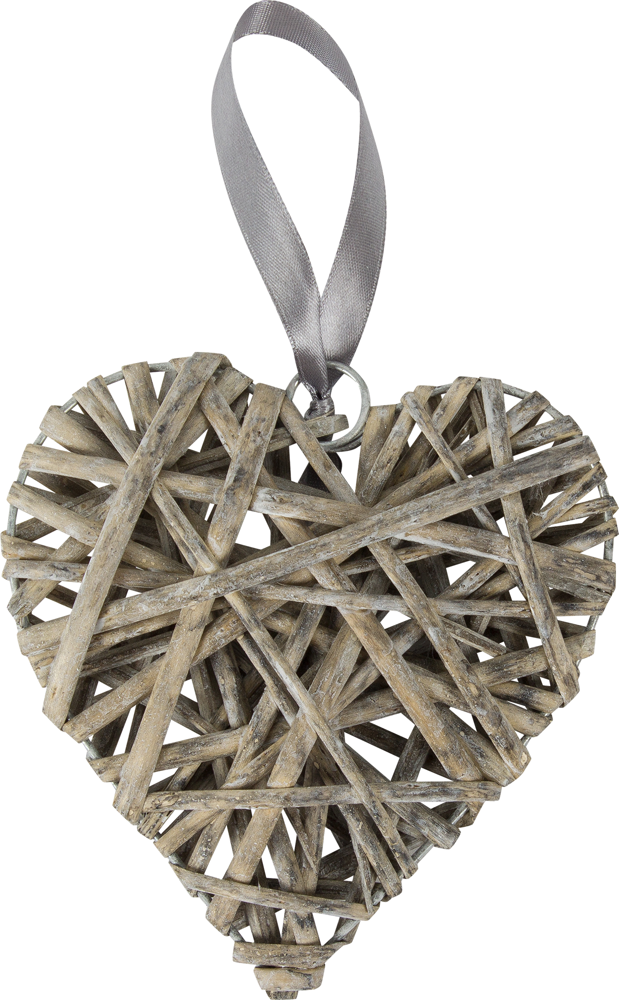 Изображение товара Декоративное плетеное сердце Дерево Бежевый стиль