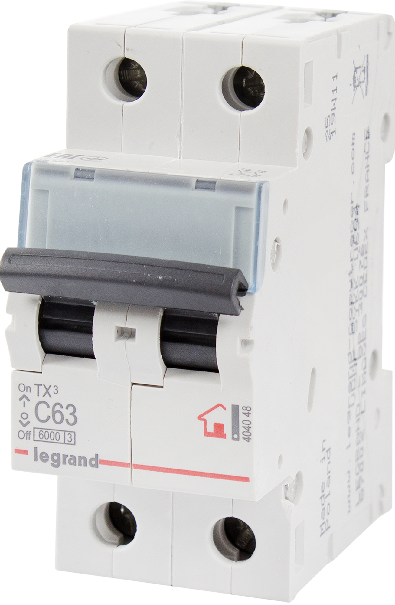 Изображение товара Автоматический выключатель Legrand TX3 2P C63 А 6 кА