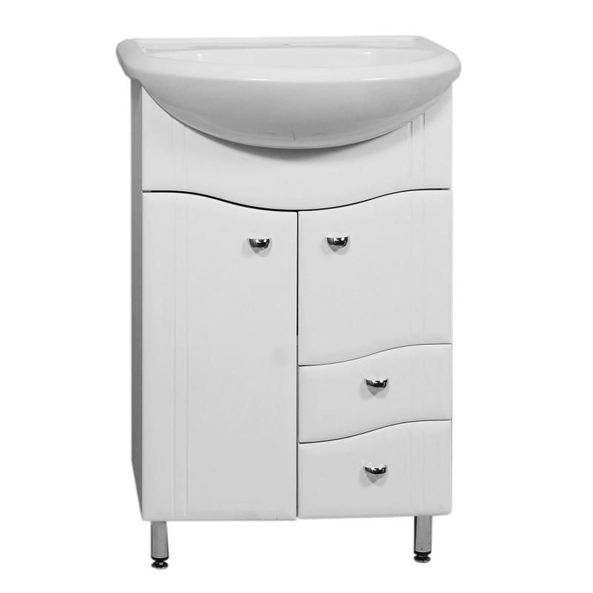 Изображение товара Тумба под раковину напольная Юнап-Мебель «Тура» 55 см цвет белый