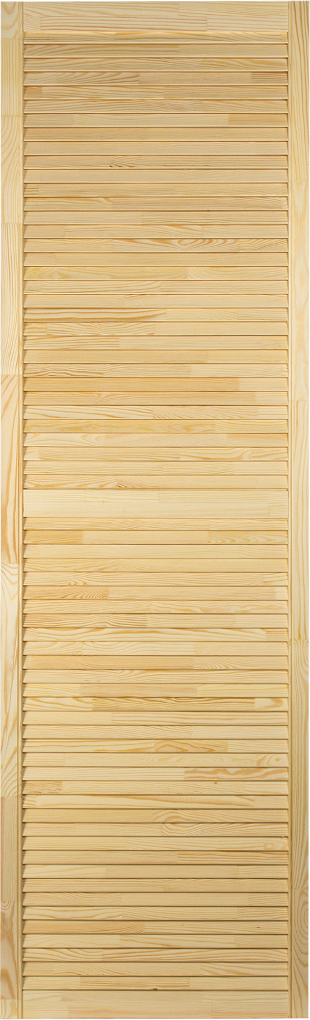 Изображение товара Жалюзийная дверь 1995x594x20 мм сосна натуральная без покрытия Россия