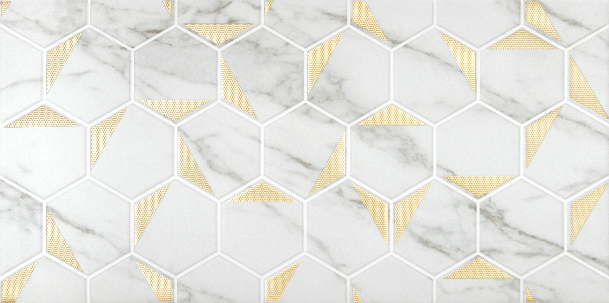 Изображение товара Настенная плитка Marble Gold 60x30 см Белый керамический материал для ванной и кухни