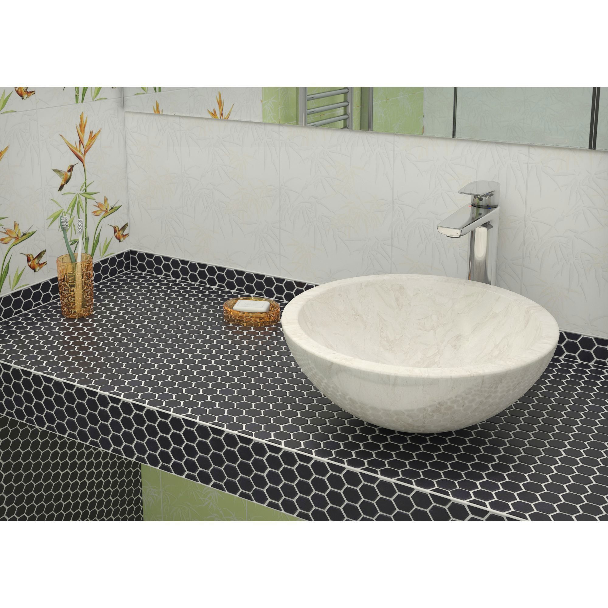 Изображение товара Мозаика Artens, 30х26 см, керамика, цвет чёрный