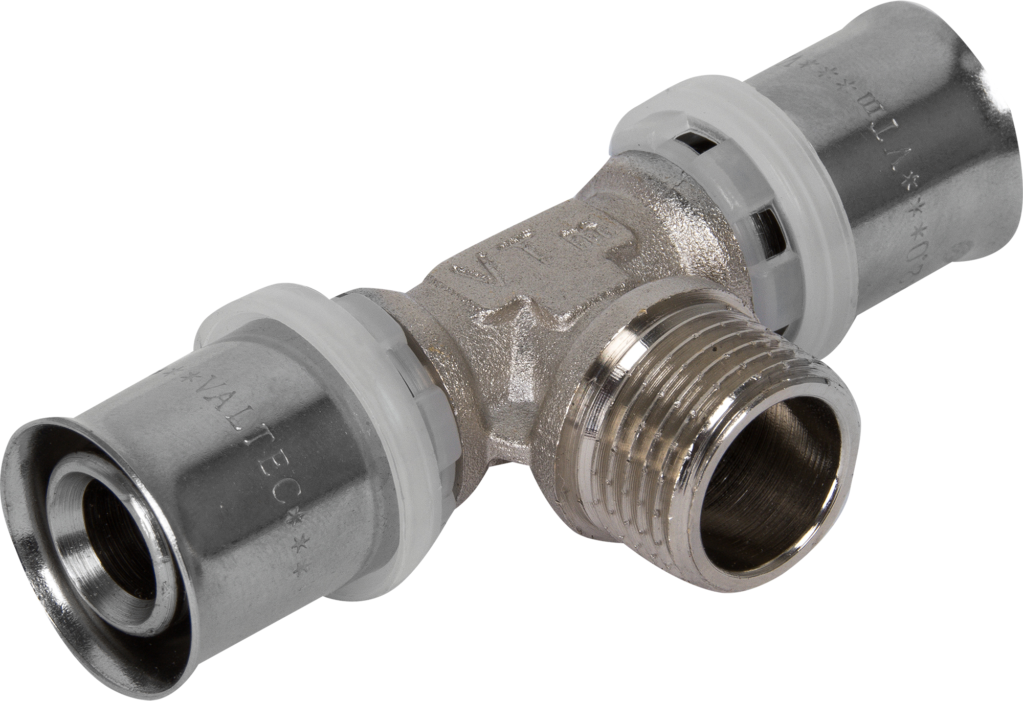 Изображение товара Тройник комбинированный Valtec 20x1/2"x20 мм НР латунь VTM.233.N.200420