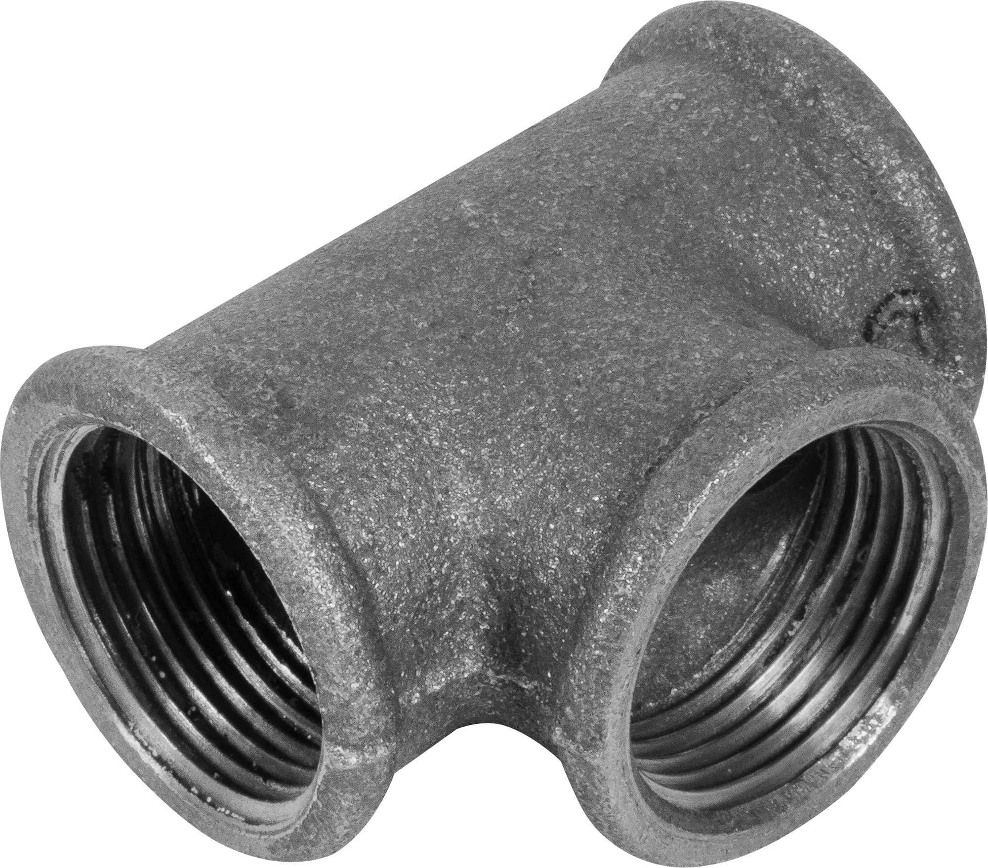 Изображение товара Тройник 1 ВР черный из чугуна для водопровода и отопления Россия