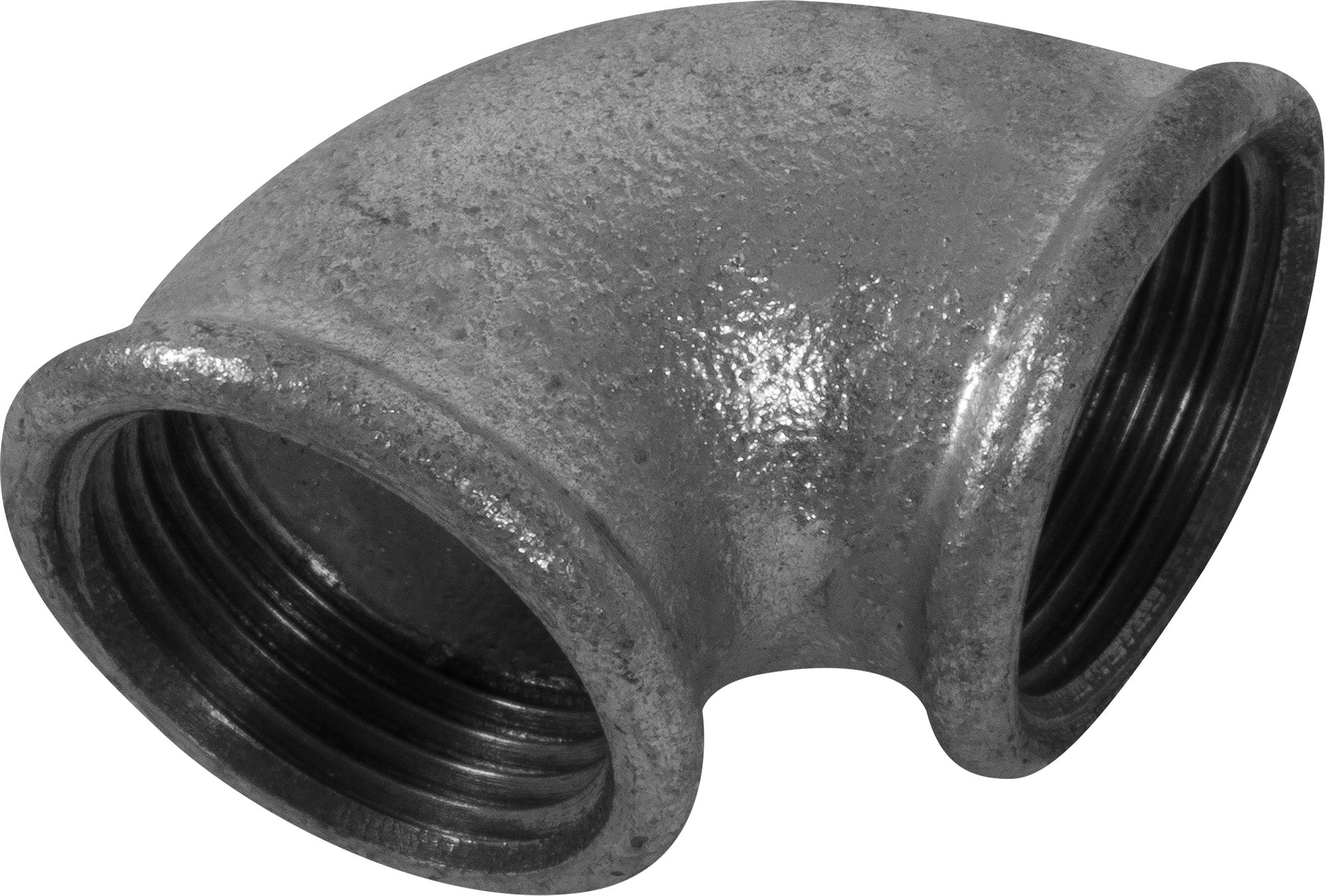 Изображение товара Угол 90° 1 дюйм чугун оцинкованный для водопровода и отопления
