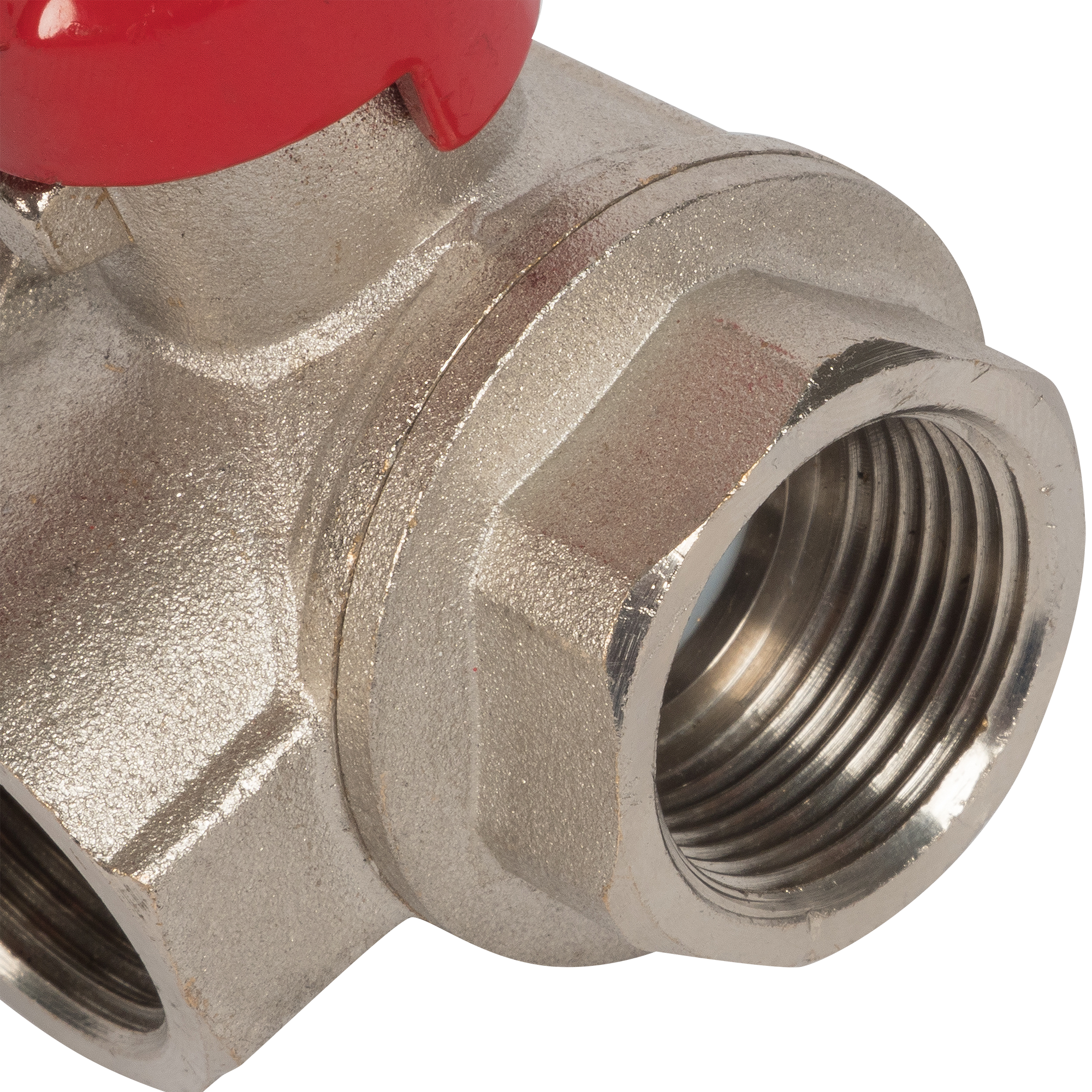 Кран трехходовой Т-образный Valtec DN20 PN40 3/4" ВР латунь ручка рычаг - 3